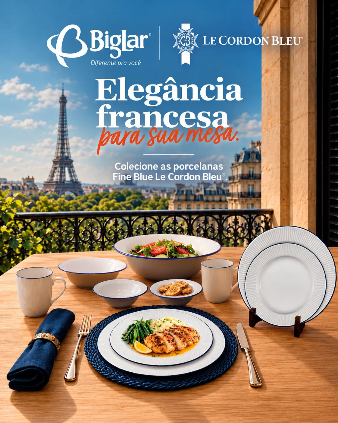 BigLar - Linha de Louças Fine Blue Le Cordon Bleu